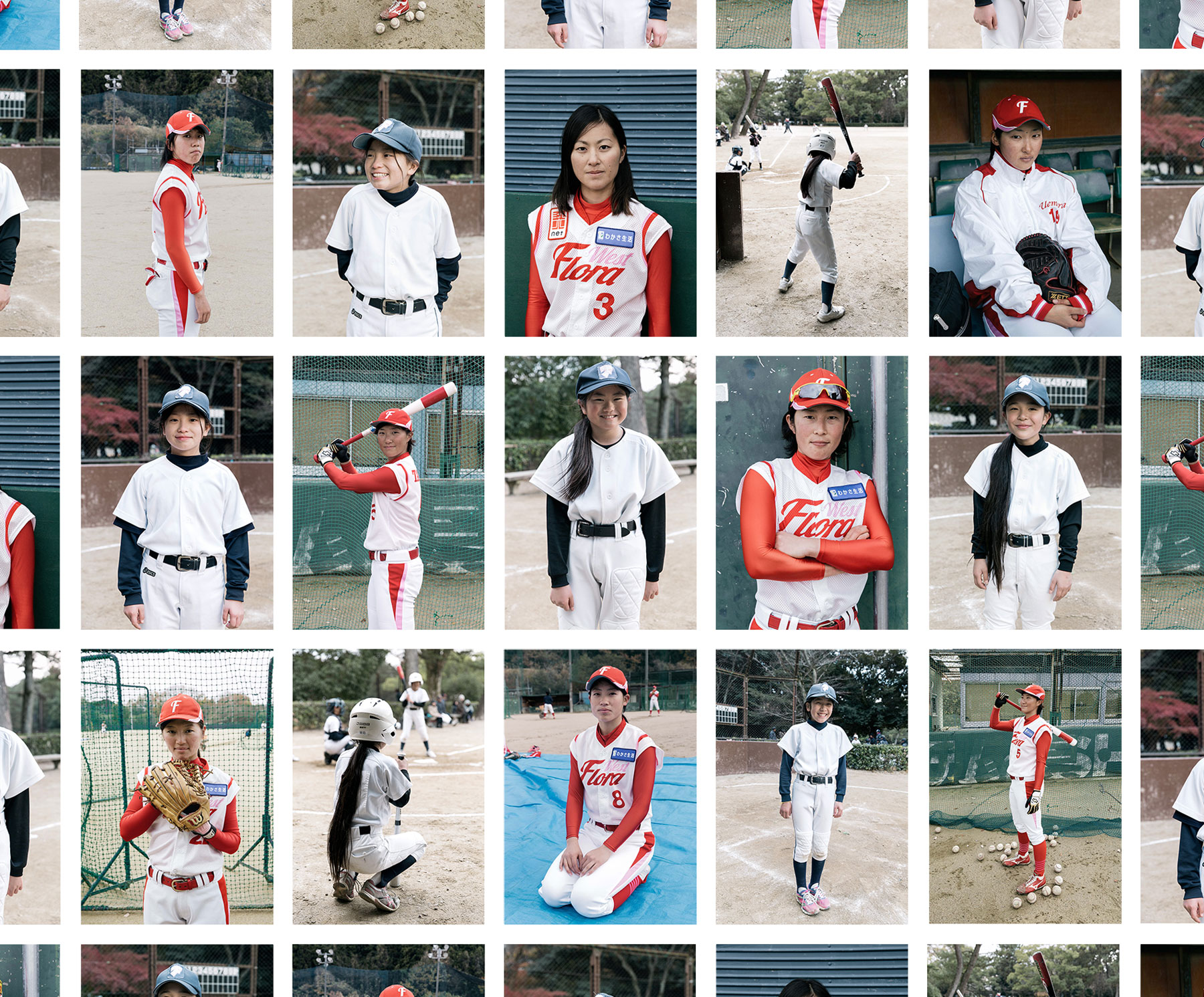 Female Baseball Players, Kyoto, Japan.